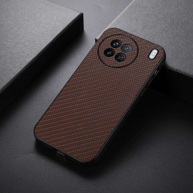 For vivo X90 Accurate Hole Carbon Fiber Texture PU Phone Case