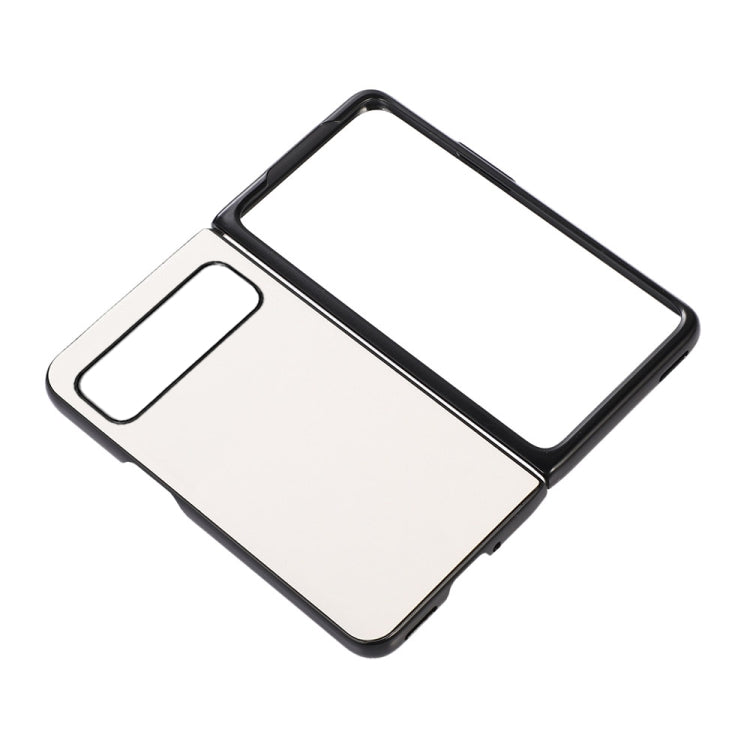 For Google Pixel Fold Two-color Litchi Texture PU Phone Case