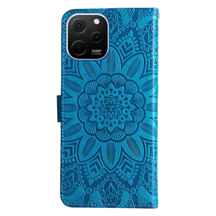 For Huawei nova Y61 Embossed Sunflower Leather Phone Case