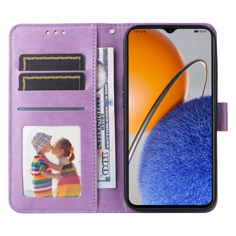 For Huawei nova Y61 Embossed Sunflower Leather Phone Case