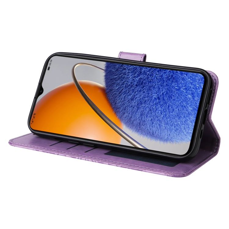 For Huawei nova Y61 Embossed Sunflower Leather Phone Case