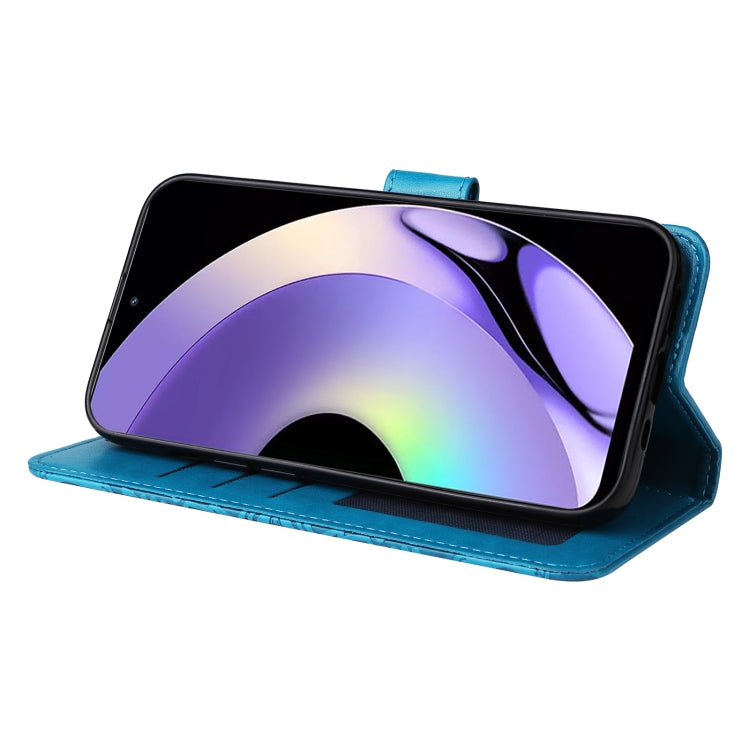 For Realme 10 4G Global Embossed Sunflower Leather Phone Case