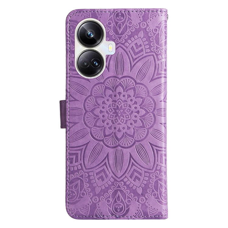 For Realme 10 Pro+ 5G Embossed Sunflower Leather Phone Case