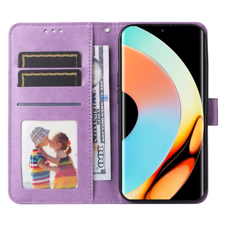 For Realme 10 Pro+ 5G Embossed Sunflower Leather Phone Case