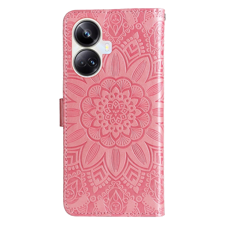For Realme 10 Pro+ 5G Embossed Sunflower Leather Phone Case