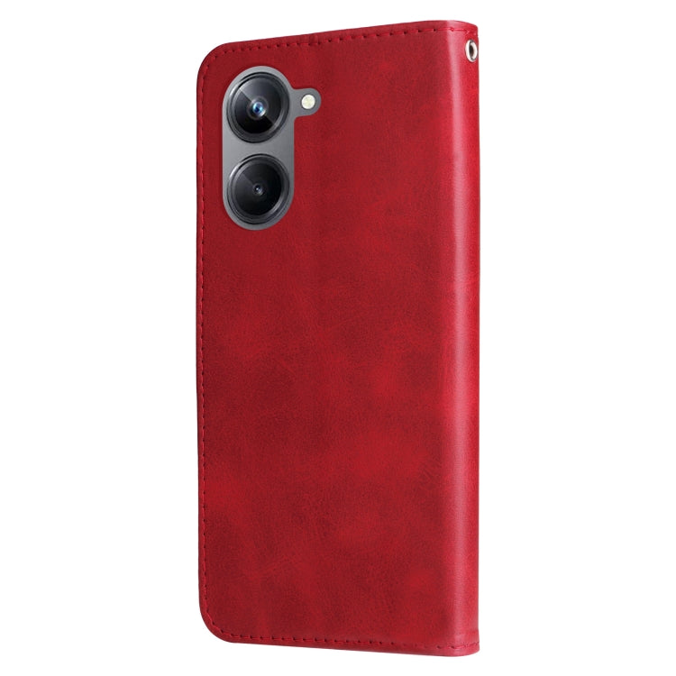 For Realme 10 4G Global Calf Texture Zipper Leather Phone Case