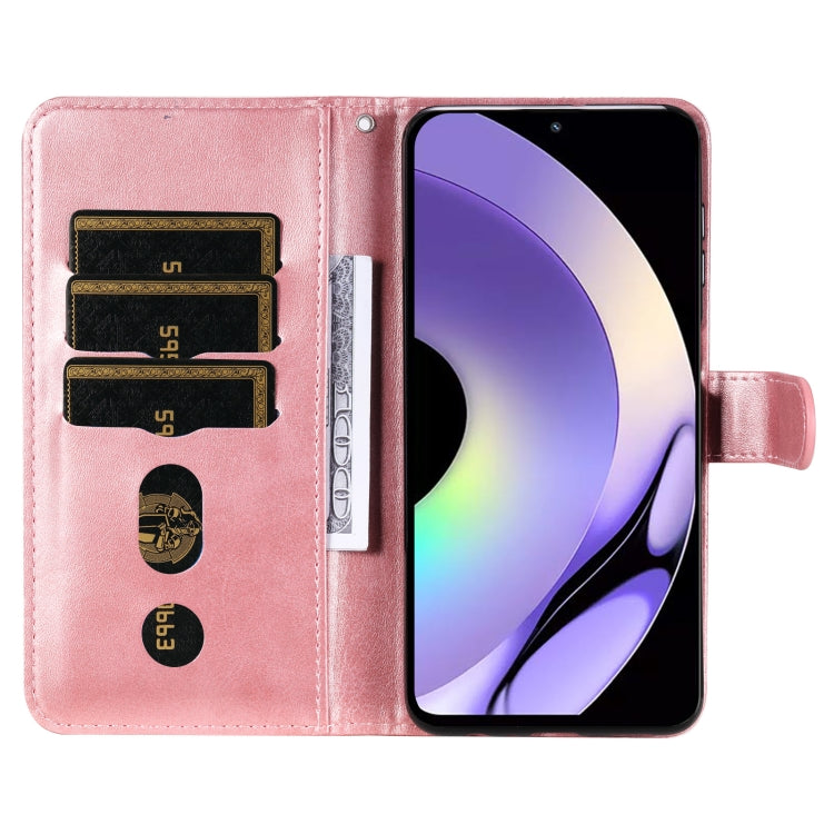 For Realme 10 4G Global Calf Texture Zipper Leather Phone Case