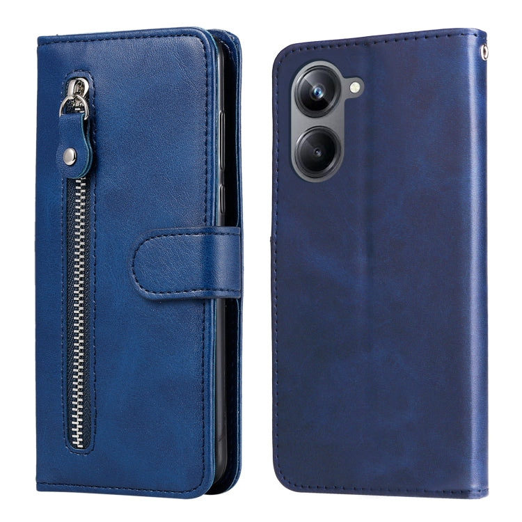 For Realme 10 4G Global Calf Texture Zipper Leather Phone Case