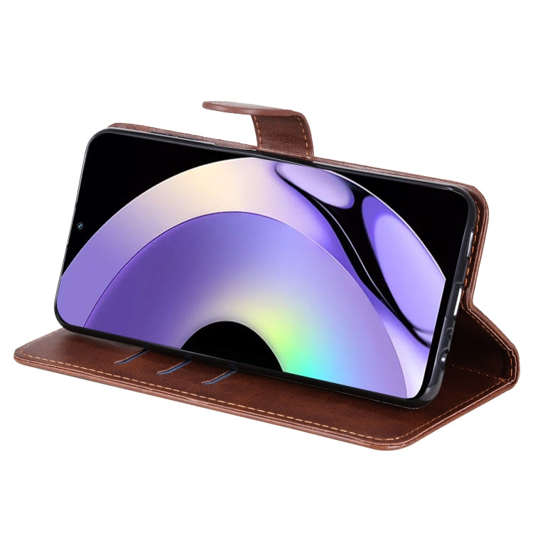 For Realme 10 Pro 5G Calf Texture Zipper Leather Phone Case