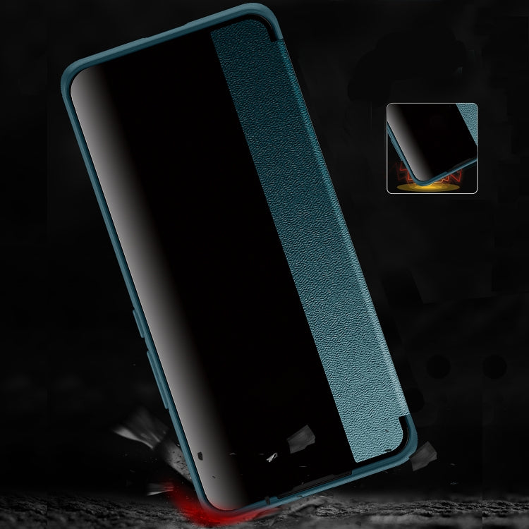 For Honor 80 Pro Magnetic Side Window View Leather Smart Phone Case