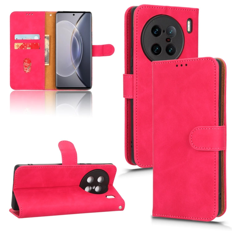 For vivo X90 Pro+ Skin Feel Magnetic Flip Leather Phone Case