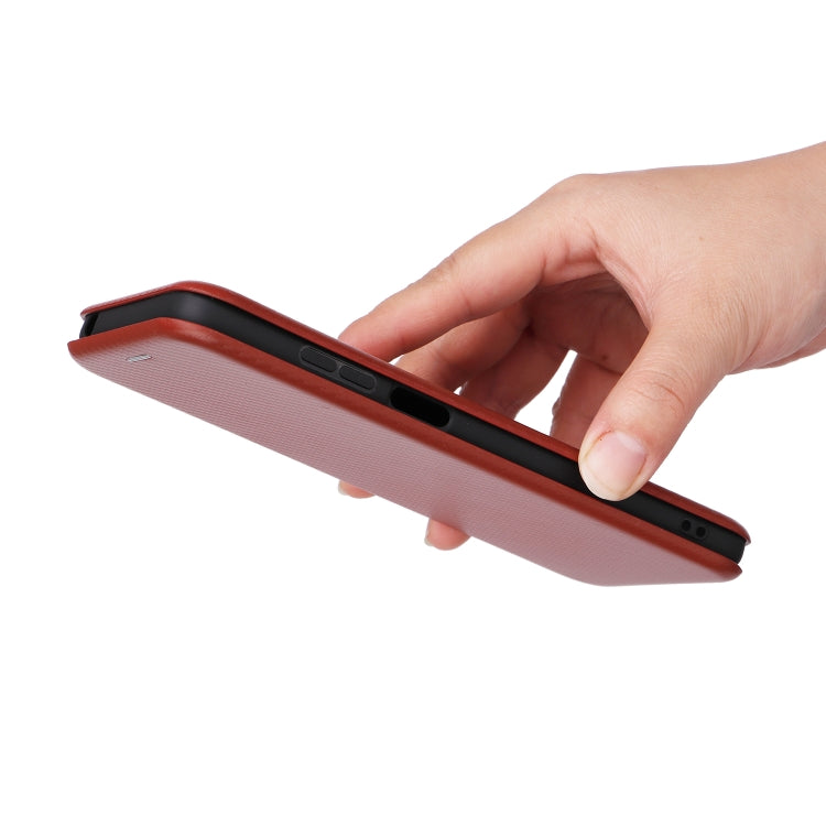 For Motorola  Moto E22 4G / Moto E22i 4G Global Carbon Fiber Texture Horizontal Flip PU Phone Case