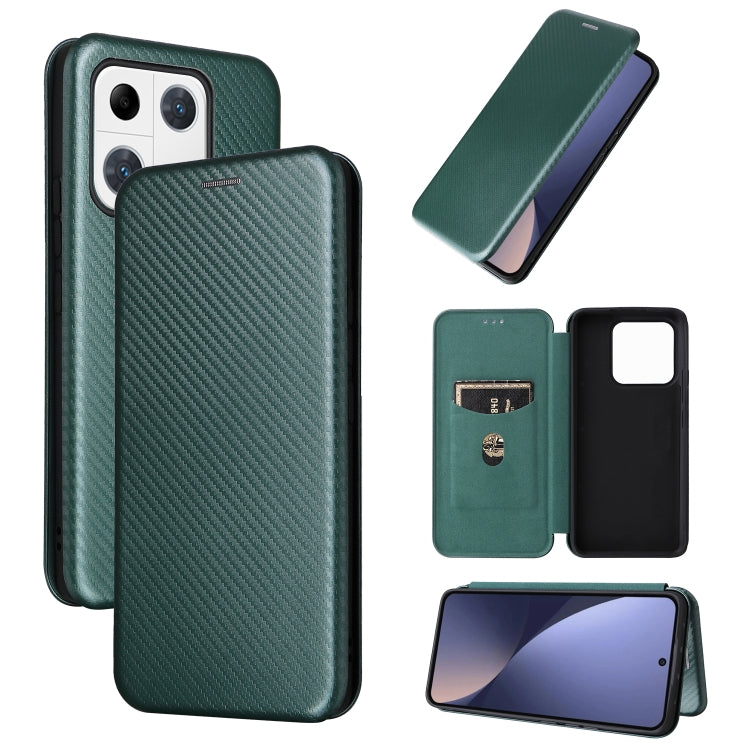 For Xiaomi 13 Pro Global Carbon Fiber Texture Horizontal Flip PU Phone Case