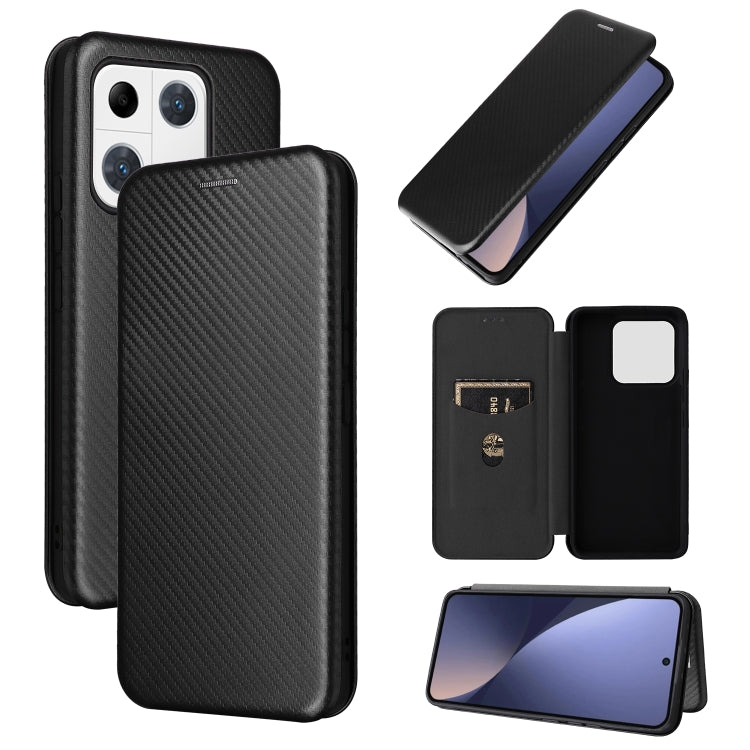 For Xiaomi 13 Pro Global Carbon Fiber Texture Horizontal Flip PU Phone Case
