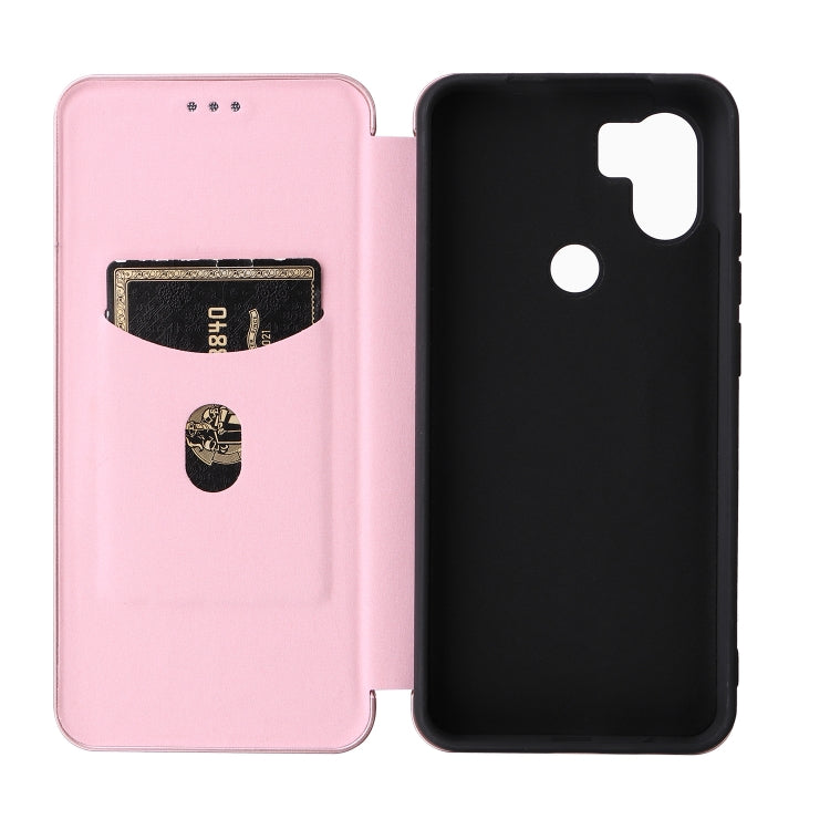 For Xiaomi Redmi A1+ Global Carbon Fiber Texture Horizontal Flip PU Phone Case