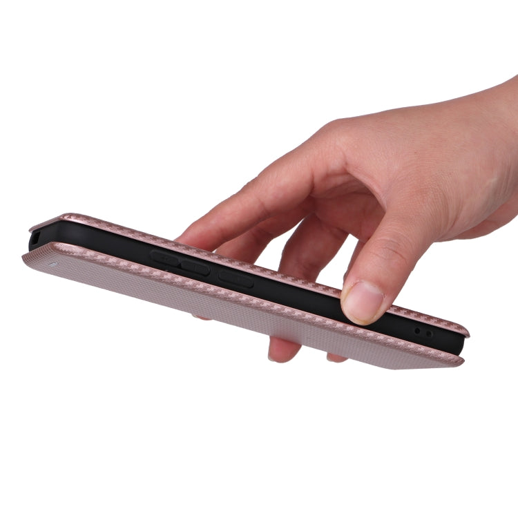 For Xiaomi Redmi A1+ Global Carbon Fiber Texture Horizontal Flip PU Phone Case