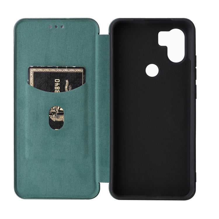 For Xiaomi Redmi A1+ Global Carbon Fiber Texture Horizontal Flip PU Phone Case