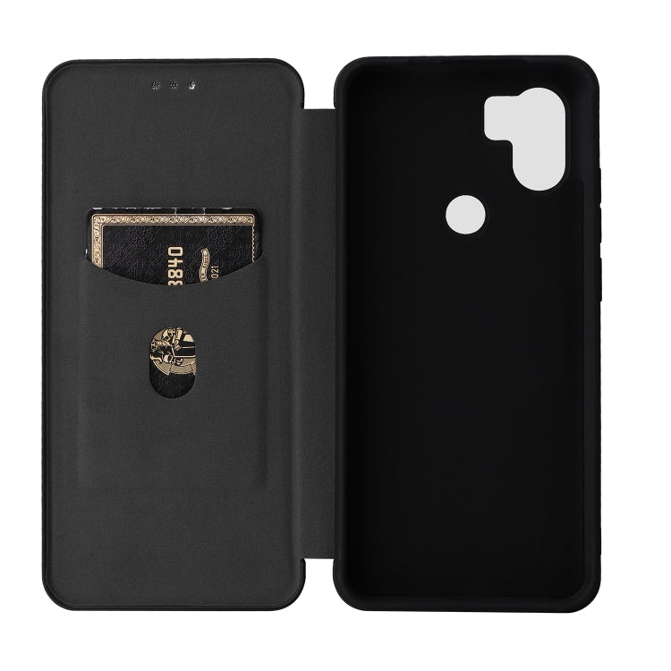 For Xiaomi Redmi A1+ Global Carbon Fiber Texture Horizontal Flip PU Phone Case