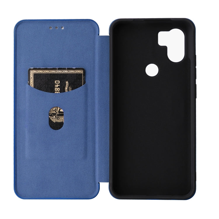 For Xiaomi Redmi A1+ Global Carbon Fiber Texture Horizontal Flip PU Phone Case