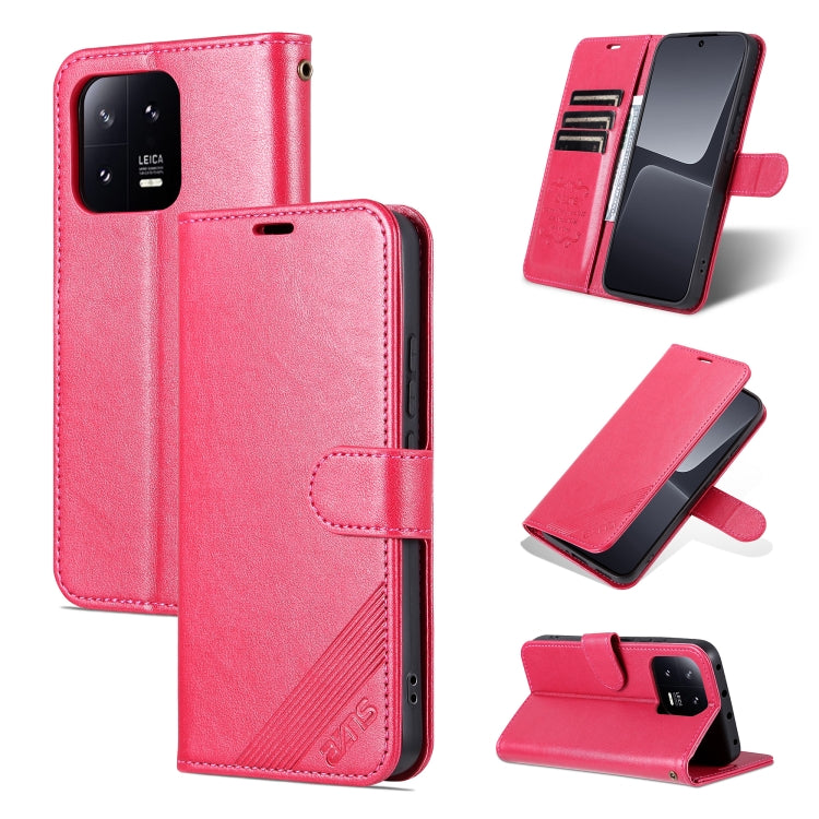 For Xiaomi 13 AZNS Sheepskin Texture Flip Leather Phone Case