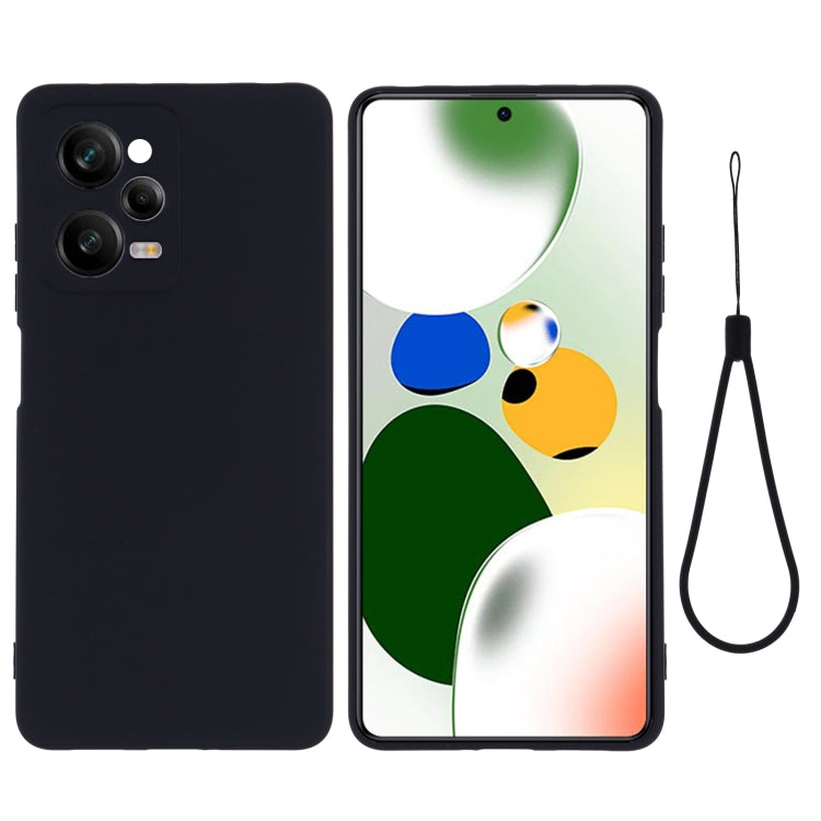 For Xiaomi Redmi Note 12 Pro 5G Global Pure Color Liquid Silicone Shockproof Full Coverage Case