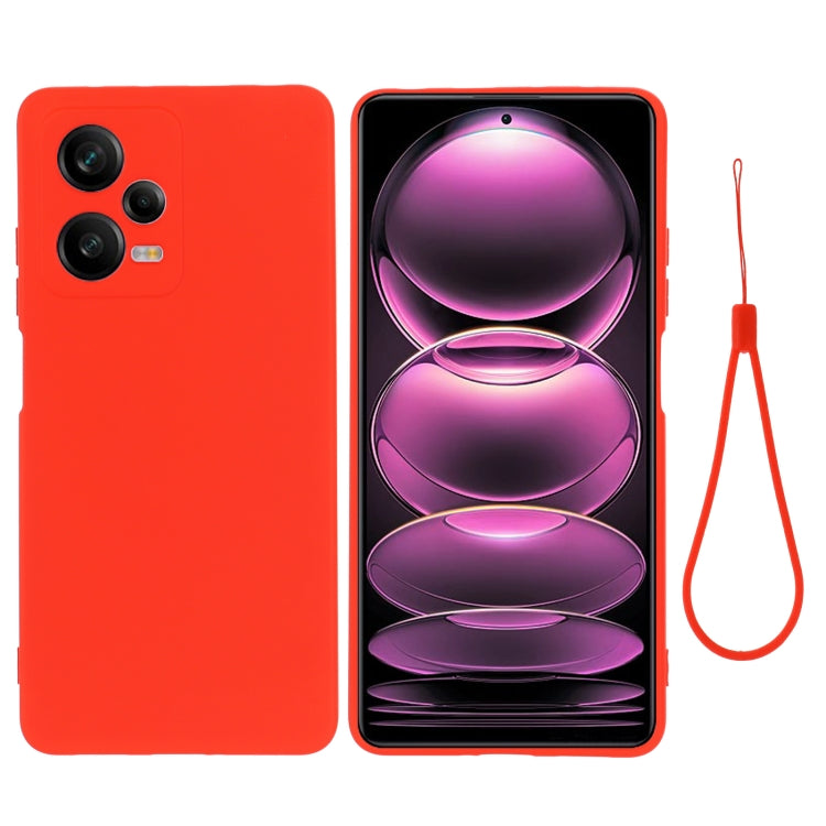 For Xiaomi Redmi Note 12 Pro 5G Global Pure Color Liquid Silicone Shockproof Full Coverage Case