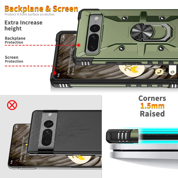 For Google Pixel 7 Pro 5G Ring Holder Phone Case