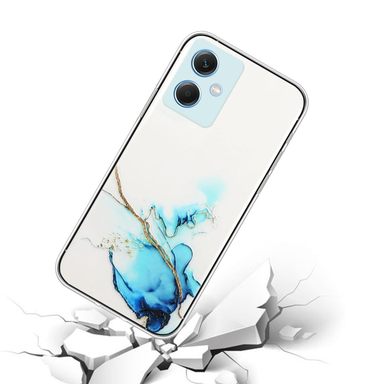 For Xiaomi Redmi Note 12 China Hollow Marble Pattern TPU Precise Hole Phone Protective Case