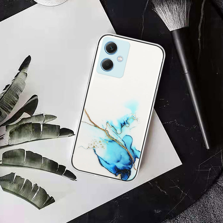 For Xiaomi Redmi Note 12 China Hollow Marble Pattern TPU Precise Hole Phone Protective Case