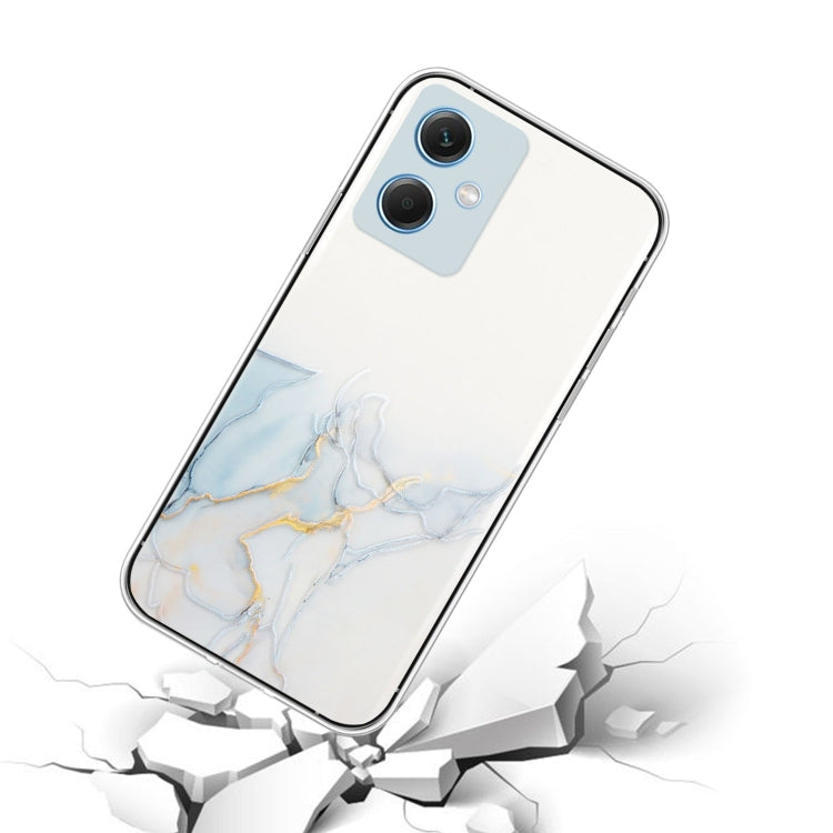 For Xiaomi Redmi Note 12 China Hollow Marble Pattern TPU Precise Hole Phone Protective Case