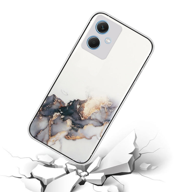 For Xiaomi Redmi Note 12 China Hollow Marble Pattern TPU Precise Hole Phone Protective Case