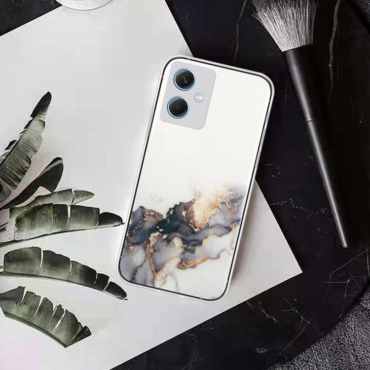 For Xiaomi Redmi Note 12 China Hollow Marble Pattern TPU Precise Hole Phone Protective Case