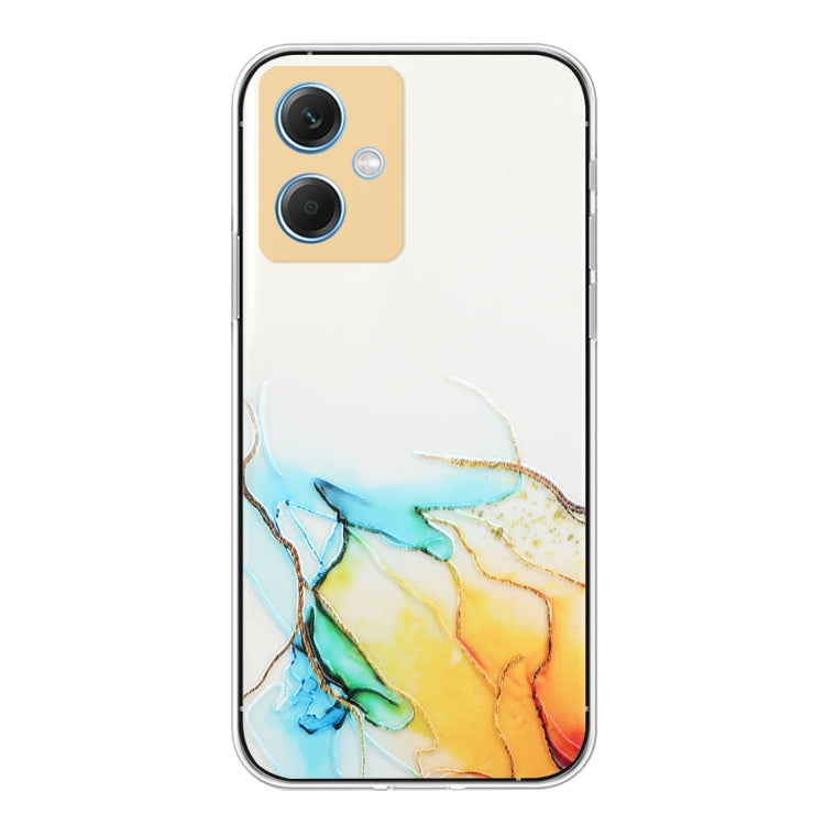 For Xiaomi Redmi Note 12 China Hollow Marble Pattern TPU Precise Hole Phone Protective Case