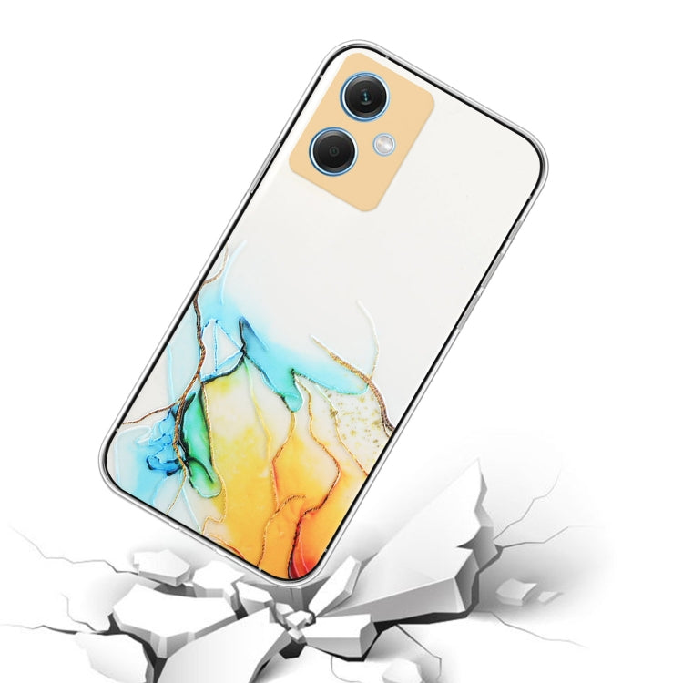 For Xiaomi Redmi Note 12 China Hollow Marble Pattern TPU Precise Hole Phone Protective Case