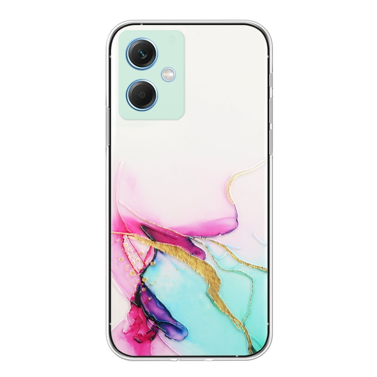For Xiaomi Redmi Note 12 China Hollow Marble Pattern TPU Precise Hole Phone Protective Case