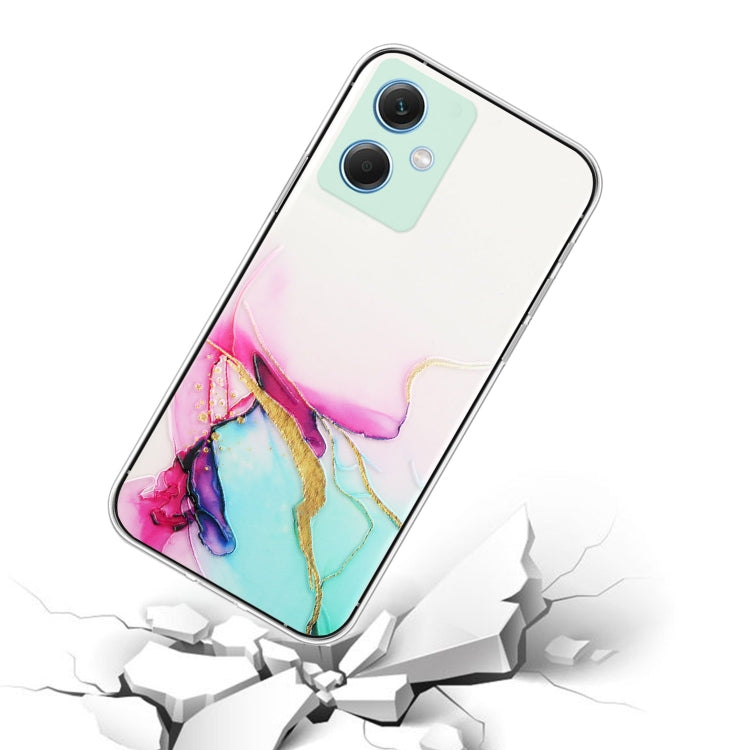 For Xiaomi Redmi Note 12 China Hollow Marble Pattern TPU Precise Hole Phone Protective Case