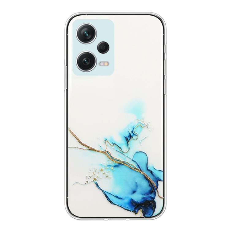 For Xiaomi Redmi Note 12 Pro+ China Hollow Marble Pattern TPU Precise Hole Phone Protective Case