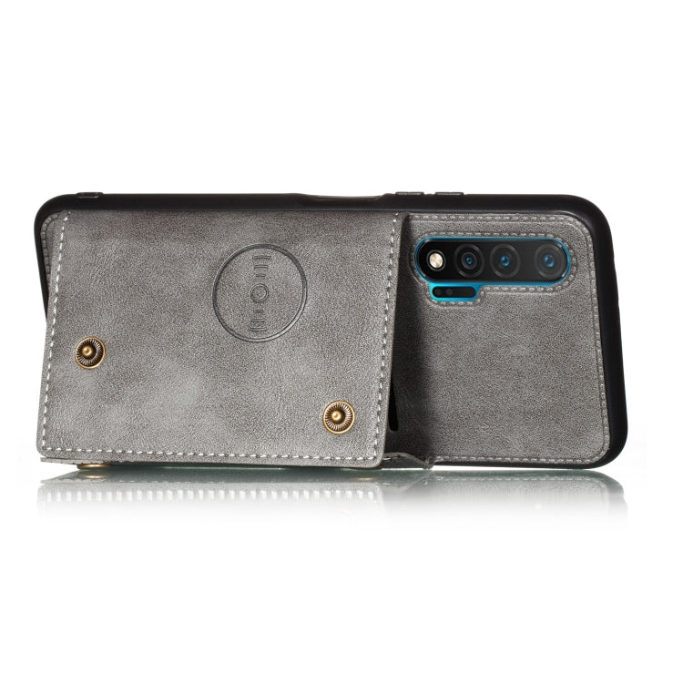 For Huawei Nova 6 PU + TPU Shockproof Magnetic Protective Case with Card Slots