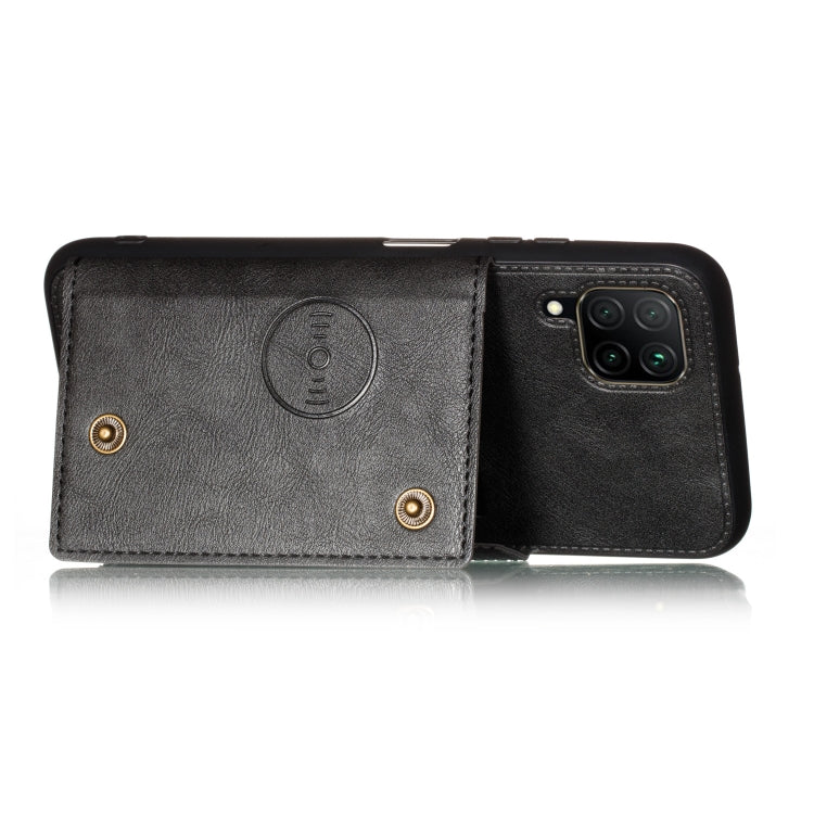 For Huawei Nova 6se PU + TPU Shockproof Magnetic Protective Case with Card Slots