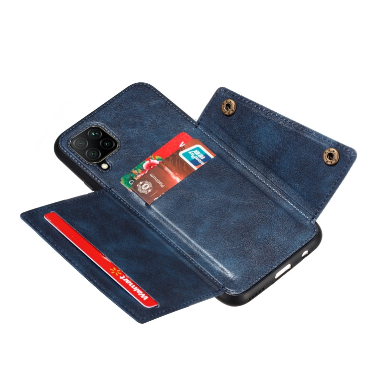 For Huawei Nova 6se PU + TPU Shockproof Magnetic Protective Case with Card Slots