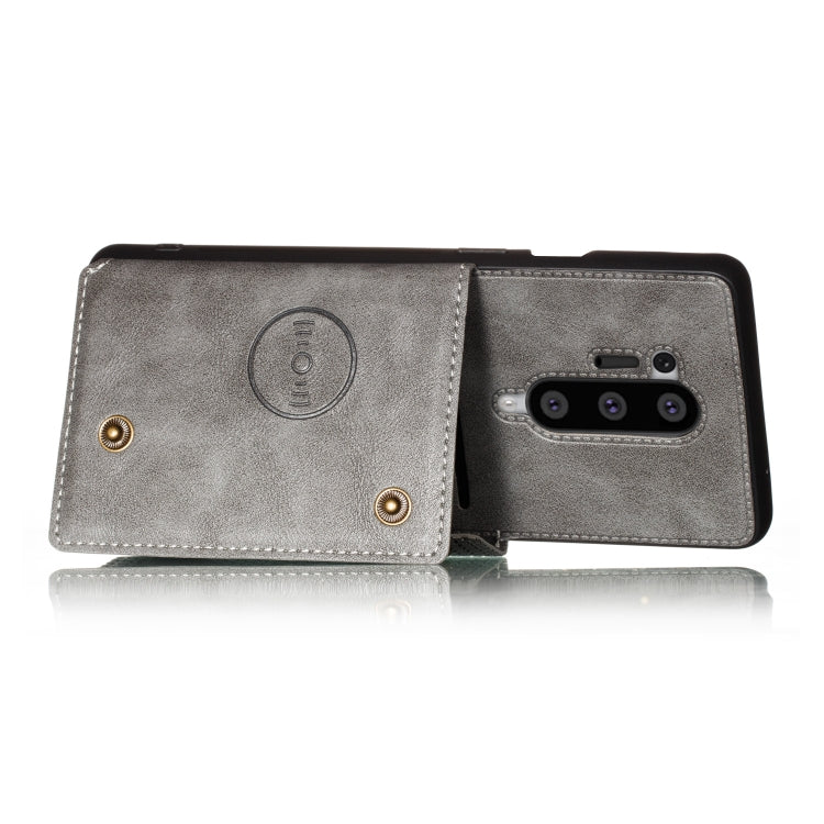 For OnePlus 8 Pro PU + TPU Shockproof Magnetic Protective Case with Card Slots