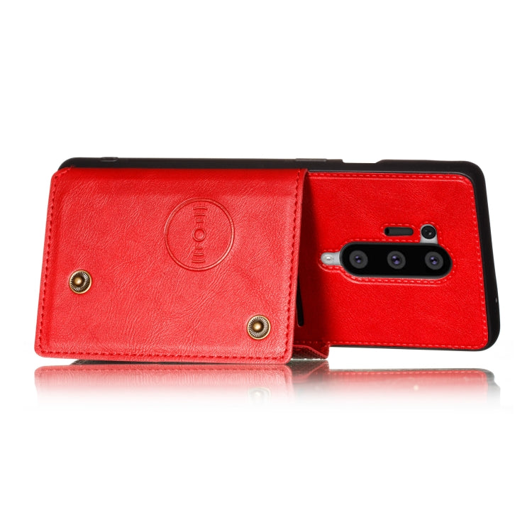 For OnePlus 8 Pro PU + TPU Shockproof Magnetic Protective Case with Card Slots