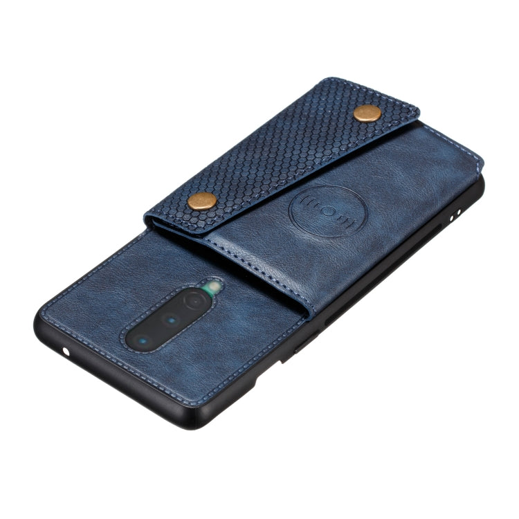 For OnePlus 8 PU + TPU Shockproof Magnetic Protective Case with Card Slots