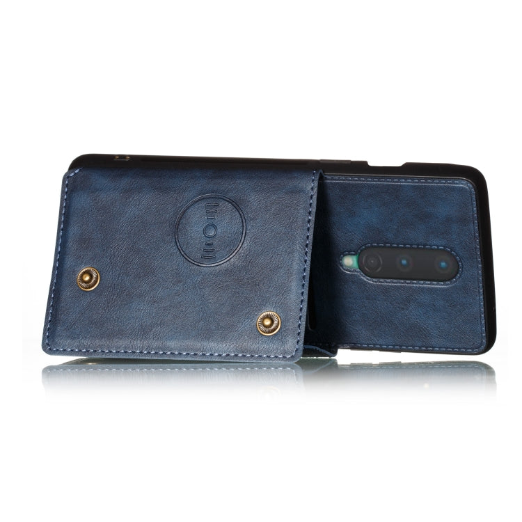 For OnePlus 8 PU + TPU Shockproof Magnetic Protective Case with Card Slots