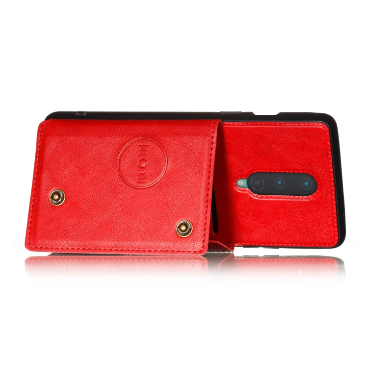 For OnePlus 8 PU + TPU Shockproof Magnetic Protective Case with Card Slots