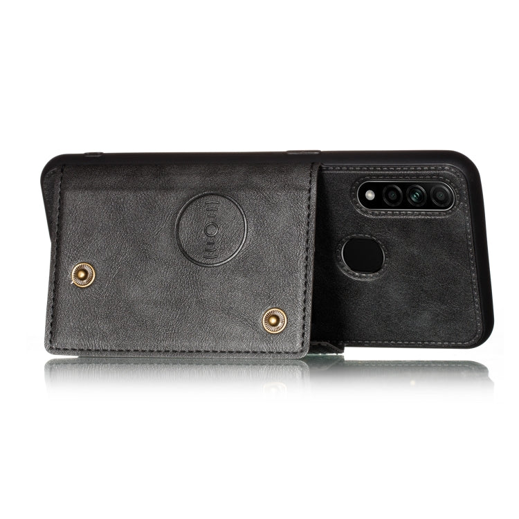 For OPPO A31 / A8 PU + TPU Shockproof Magnetic Protective Case with Card Slots