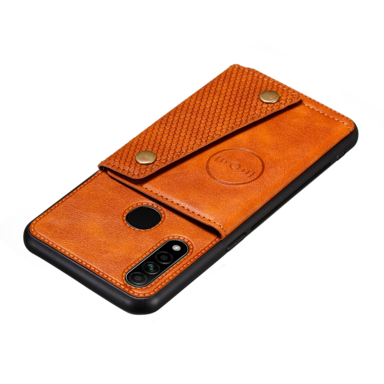 For OPPO A31 / A8 PU + TPU Shockproof Magnetic Protective Case with Card Slots