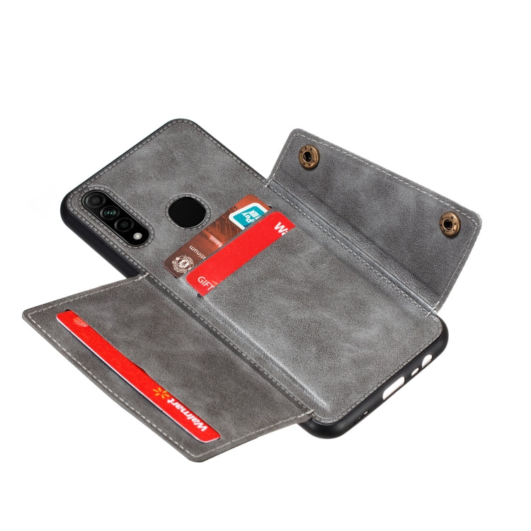 For OPPO A31 / A8 PU + TPU Shockproof Magnetic Protective Case with Card Slots