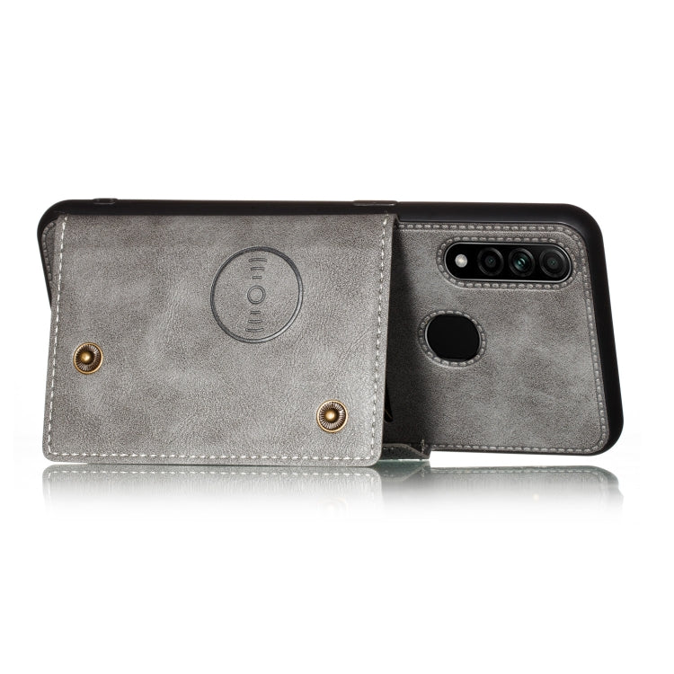 For OPPO A31 / A8 PU + TPU Shockproof Magnetic Protective Case with Card Slots