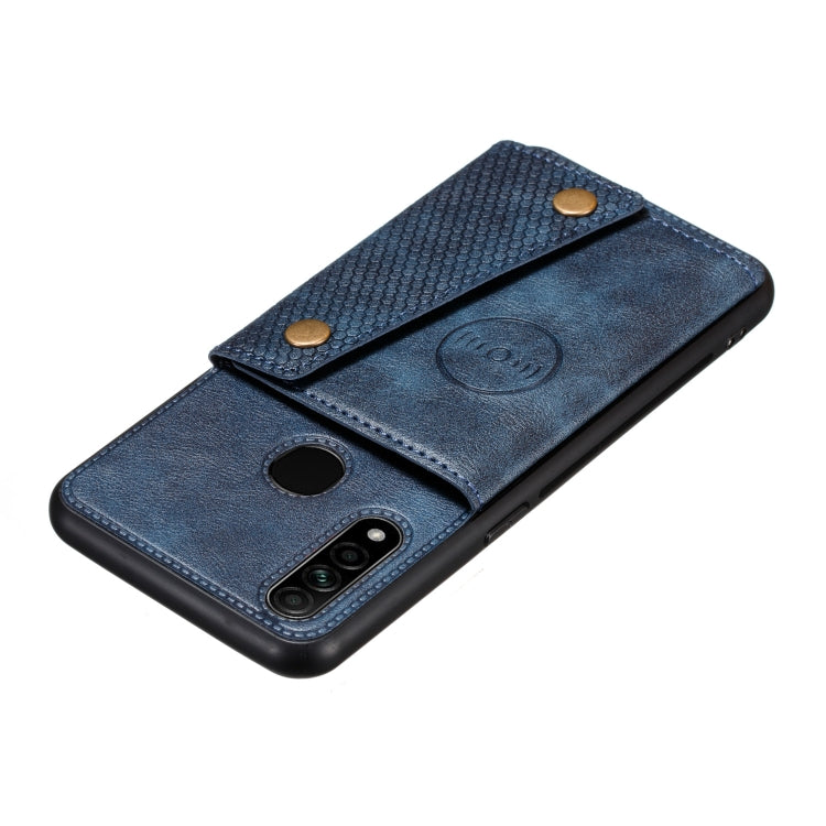 For OPPO A31 / A8 PU + TPU Shockproof Magnetic Protective Case with Card Slots